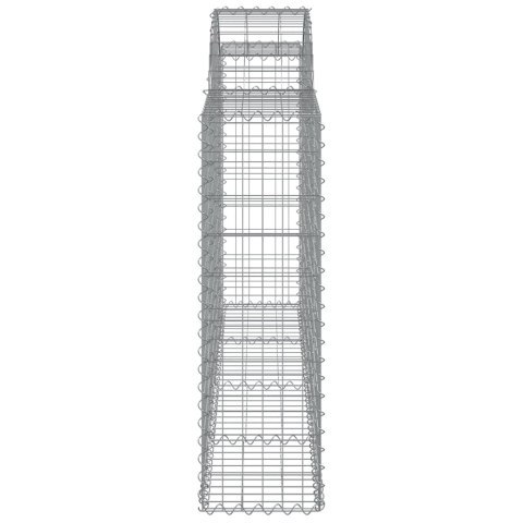 Kosze gabionowe, 13 szt, 200x30x100/120cm, galwanizowane żelazo Kosze gabionowe, 13 szt, 200x30x100/120cm, galwanizowane żelazo