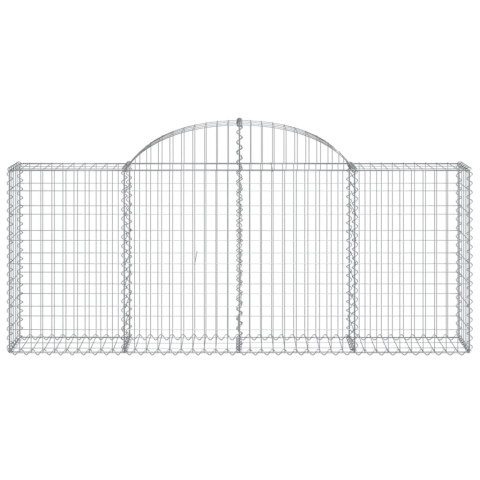 Kosze gabionowe, 14 szt, 200x30x80/100 cm, galwanizowane żelazo Kosze gabionowe, 14 szt, 200x30x80/100 cm, galwanizowane żelazo