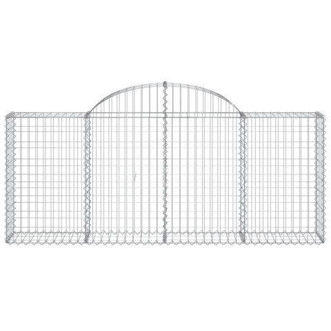Kosze gabionowe, 15 szt, 200x30x80/100 cm, galwanizowane żelazo Kosze gabionowe, 15 szt, 200x30x80/100 cm, galwanizowane żelazo