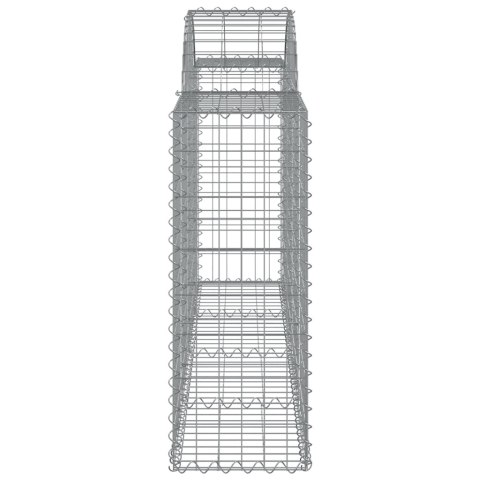 Kosze gabionowe, 15 szt, 200x30x80/100 cm, galwanizowane żelazo Kosze gabionowe, 15 szt, 200x30x80/100 cm, galwanizowane żelazo