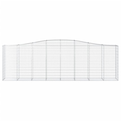 Kosze gabionowe, 5 szt, 400x50x120/140 cm, galwanizowane żelazo Kosze gabionowe, 5 szt, 400x50x120/140 cm, galwanizowane żelazo