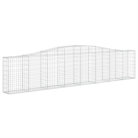 Kosze gabionowe, 7 szt, 400x30x80/100 cm, galwanizowane żelazo Kosze gabionowe, 7 szt, 400x30x80/100 cm, galwanizowane żelazo