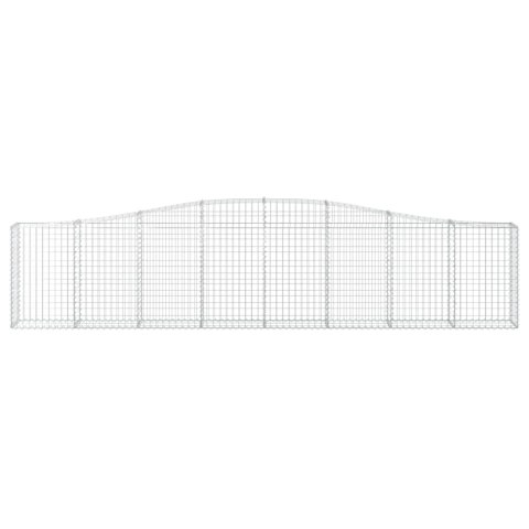 Kosze gabionowe, 7 szt, 400x30x80/100 cm, galwanizowane żelazo Kosze gabionowe, 7 szt, 400x30x80/100 cm, galwanizowane żelazo