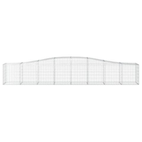 Kosze gabionowe, 7 szt, 400x50x60/80 cm, galwanizowane żelazo Kosze gabionowe, 7 szt, 400x50x60/80 cm, galwanizowane żelazo