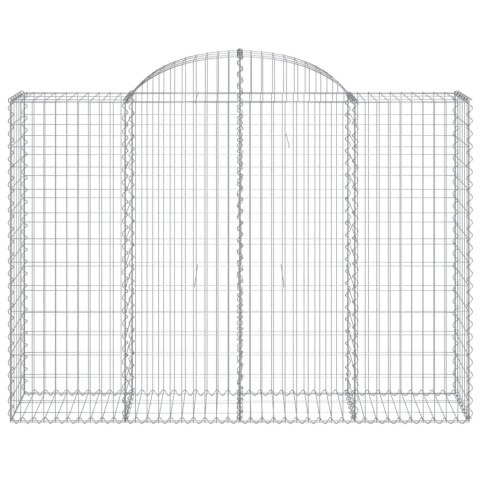 Kosze gabionowe, 8 szt, 200x50x140/160 cm, galwanizowane żelazo Kosze gabionowe, 8 szt, 200x50x140/160 cm, galwanizowane żelazo