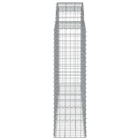 Kosze gabionowe, 8 szt, 200x50x140/160 cm, galwanizowane żelazo Kosze gabionowe, 8 szt, 200x50x140/160 cm, galwanizowane żelazo
