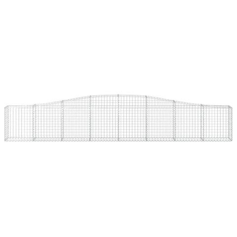 Kosze gabionowe, 8 szt, 400x30x60/80 cm, galwanizowane żelazo Kosze gabionowe, 8 szt, 400x30x60/80 cm, galwanizowane żelazo