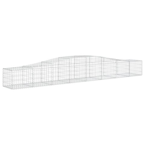 Kosze gabionowe, 8 szt, 400x50x40/60 cm, galwanizowane żelazo Kosze gabionowe, 8 szt, 400x50x40/60 cm, galwanizowane żelazo