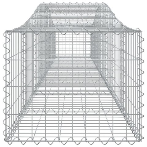 Kosze gabionowe, 8 szt, 400x50x40/60 cm, galwanizowane żelazo Kosze gabionowe, 8 szt, 400x50x40/60 cm, galwanizowane żelazo