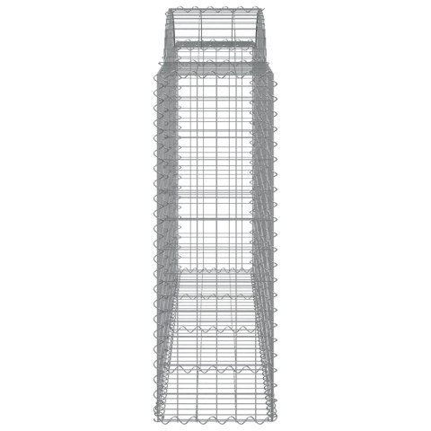 Kosze gabionowe, 9 szt, 200x50x120/140 cm, galwanizowane żelazo Kosze gabionowe, 9 szt, 200x50x120/140 cm, galwanizowane żelazo