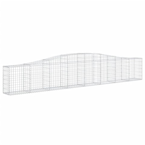Kosze gabionowe, 9 szt, 400x30x60/80 cm, galwanizowane żelazo Kosze gabionowe, 9 szt, 400x30x60/80 cm, galwanizowane żelazo