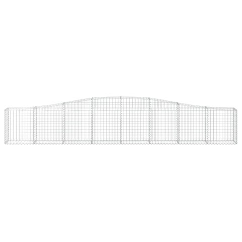 Kosze gabionowe, 9 szt, 400x30x60/80 cm, galwanizowane żelazo Kosze gabionowe, 9 szt, 400x30x60/80 cm, galwanizowane żelazo