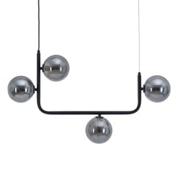 Lampa Sufitowa 85 x 15 x 32 cm Szkło Czarny Metal