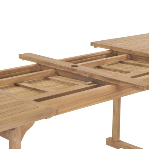 Rozkładany stół ogrodowy, 180-280x100x75 cm, lite drewno tekowe Rozkładany stół ogrodowy, 180-280x100x75 cm, lite drewno tekowe