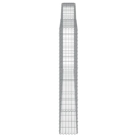 Kosze gabionowe, 4 szt, 400x30x180/200 cm, galwanizowane żelazo Kosze gabionowe, 4 szt, 400x30x180/200 cm, galwanizowane żelazo