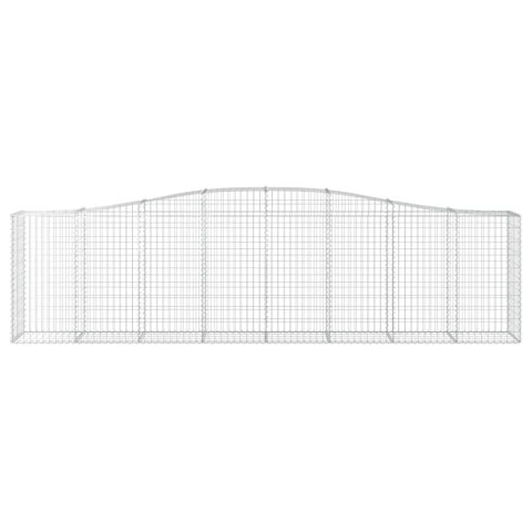 Kosze gabionowe, 5 szt, 400x50x100/120 cm, galwanizowane żelazo Kosze gabionowe, 5 szt, 400x50x100/120 cm, galwanizowane żelazo