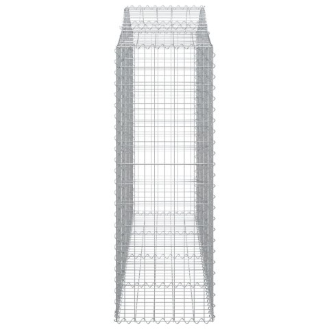 Kosze gabionowe, 7 szt, 200x50x140/160 cm, galwanizowane żelazo Kosze gabionowe, 7 szt, 200x50x140/160 cm, galwanizowane żelazo