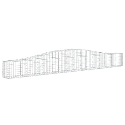 Kosze gabionowe, 9 szt, 400x30x40/60 cm, galwanizowane żelazo Kosze gabionowe, 9 szt, 400x30x40/60 cm, galwanizowane żelazo
