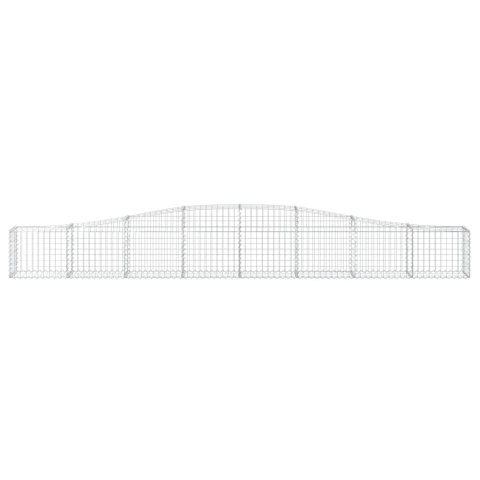 Kosze gabionowe, 9 szt, 400x30x40/60 cm, galwanizowane żelazo Kosze gabionowe, 9 szt, 400x30x40/60 cm, galwanizowane żelazo