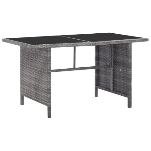 5-cz. zestaw mebli ogrodowych z poduszkami, rattan PE, szary 5-cz. zestaw mebli ogrodowych z poduszkami, rattan PE, szary