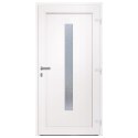 Drzwi wejściowe, antracytowe, 108x200 cm, PVC