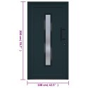 Drzwi wejściowe, antracytowe, 108x200 cm, PVC