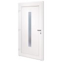 Drzwi wejściowe, antracytowe, 108x208 cm, PVC