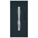 Drzwi wejściowe, antracytowe, 98x200 cm, PVC