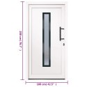Drzwi wejściowe, białe, 108x200 cm, PVC