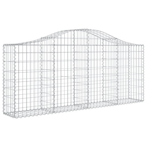 Kosze gabionowe, 12 szt, 200x30x80/100 cm, galwanizowane żelazo Kosze gabionowe, 12 szt, 200x30x80/100 cm, galwanizowane żelazo