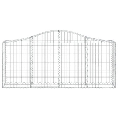 Kosze gabionowe, 12 szt, 200x30x80/100 cm, galwanizowane żelazo Kosze gabionowe, 12 szt, 200x30x80/100 cm, galwanizowane żelazo