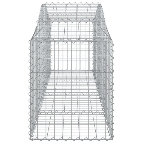 Kosze gabionowe, 12 szt, 200x50x60/80 cm, galwanizowane żelazo Kosze gabionowe, 12 szt, 200x50x60/80 cm, galwanizowane żelazo