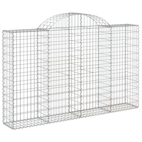 Kosze gabionowe, 10 szt, 200x30x120/140cm, galwanizowane żelazo Kosze gabionowe, 10 szt, 200x30x120/140cm, galwanizowane żelazo