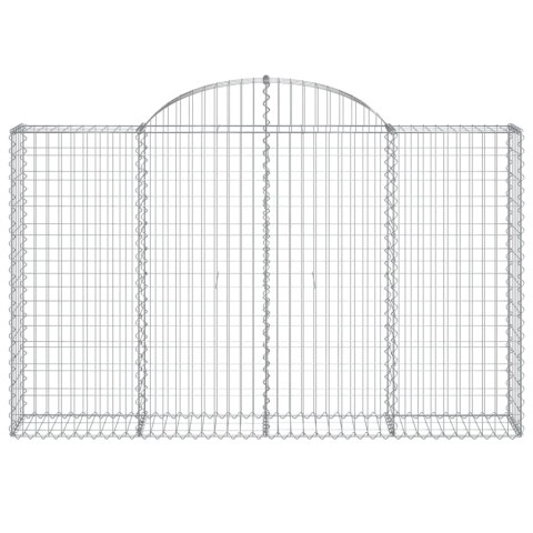 Kosze gabionowe, 10 szt, 200x30x120/140cm, galwanizowane żelazo Kosze gabionowe, 10 szt, 200x30x120/140cm, galwanizowane żelazo
