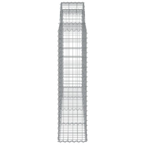 Kosze gabionowe, 10 szt, 200x30x120/140cm, galwanizowane żelazo Kosze gabionowe, 10 szt, 200x30x120/140cm, galwanizowane żelazo