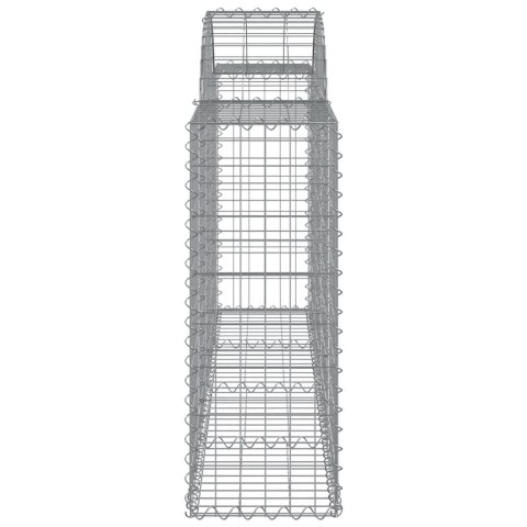 Kosze gabionowe, 13 szt, 200x30x80/100 cm, galwanizowane żelazo Kosze gabionowe, 13 szt, 200x30x80/100 cm, galwanizowane żelazo