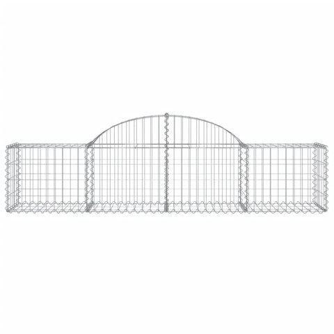 Kosze gabionowe, 15 szt, 200x50x40/60 cm, galwanizowane żelazo Kosze gabionowe, 15 szt, 200x50x40/60 cm, galwanizowane żelazo