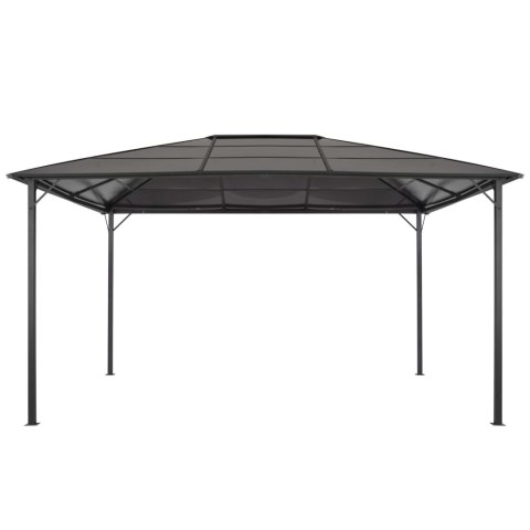 Altana ogrodowa z zadaszeniem, aluminiowa 4 x 3 x 2,6 m, czarna Altana ogrodowa z zadaszeniem, aluminiowa 4 x 3 x 2,6 m, czarna