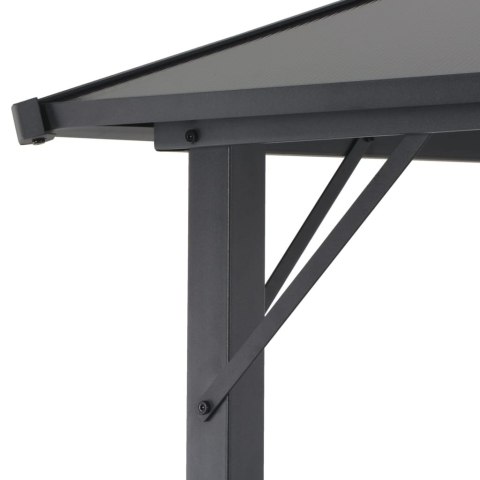 Altana ogrodowa z zadaszeniem, aluminiowa 4 x 3 x 2,6 m, czarna Altana ogrodowa z zadaszeniem, aluminiowa 4 x 3 x 2,6 m, czarna