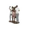 Figurka Dekoracyjna DKD Home Decor 18 x 10 x 25 cm Różowy Złoty Biały Rodzina (2 Sztuk)