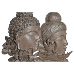 Figurka Dekoracyjna DKD Home Decor 23 x 8 x 42 cm Czarny Brązowy Budda Orientalny (2 Sztuk)