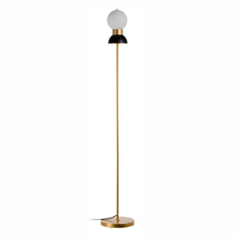 Lampa Stojąca 24,5 x 24,5 x 158 cm Szkło Czarny Metal Biały