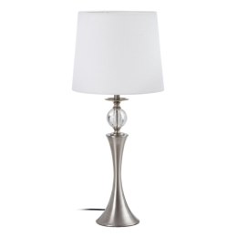 Lampa stołowa Biały Srebrzysty Płótno Metal Szkło Żelazo 40 W 220 V 30 x 30 x 67 cm