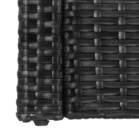 5-cz. zestaw mebli do ogrodu, poduszki, rattan PE, czarny 5-cz. zestaw mebli do ogrodu, poduszki, rattan PE, czarny