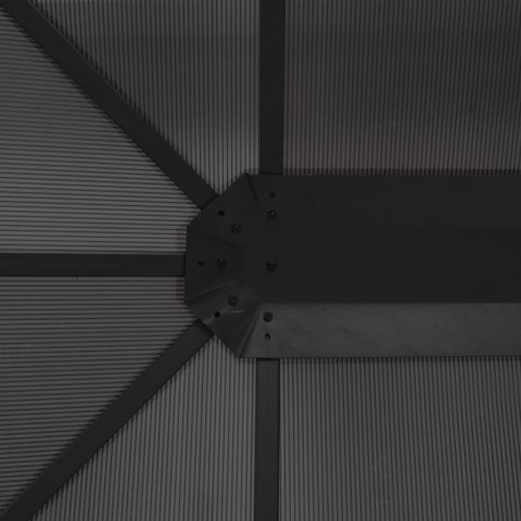 Altana ogrodowa z zasłonami, aluminiowa, 4 x 3 x 2,6 m, czarna Altana ogrodowa z zasłonami, aluminiowa, 4 x 3 x 2,6 m, czarna