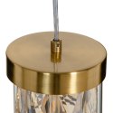 Lampa Sufitowa Szkło Złoty Metal 11 x 11 x 45 cm