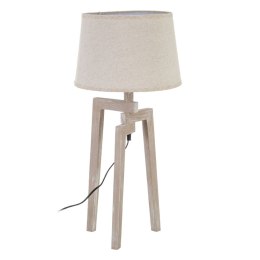 Lampa stołowa Biały Płótno Drewno 60 W 220 V 240 V 220-240 V 30 x 30 x 66 cm