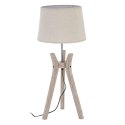 Lampa stołowa Biały Płótno Drewno 60 W 220 V 240 V 220-240 V 30 x 30 x 69 cm