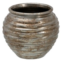 Doniczka 39 x 39 x 37 cm Ceramika Srebro