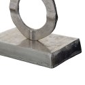 Wazon 17 x 17 x 47 cm Szkło Szary Metal Srebro